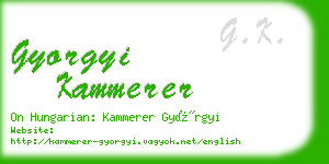 gyorgyi kammerer business card